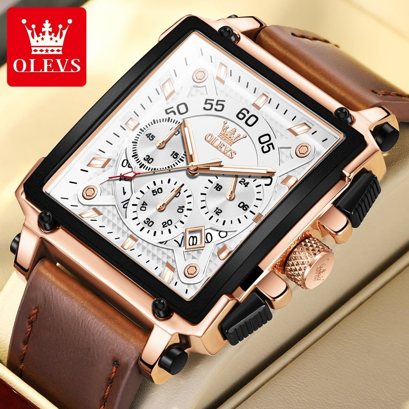 Mens Sports Chronograph Quartz Watch
