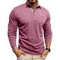 Mens Breathable Polo Shirt Long Sleeve