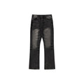 Retro washed black slightly flared jeans