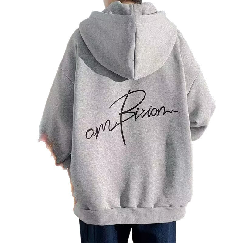 Hooded sweatshirt cardigan