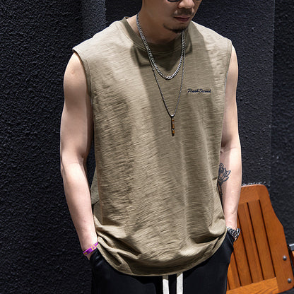 Bamboo Cotton Sleeveless Vest Men Summer Loose Fit