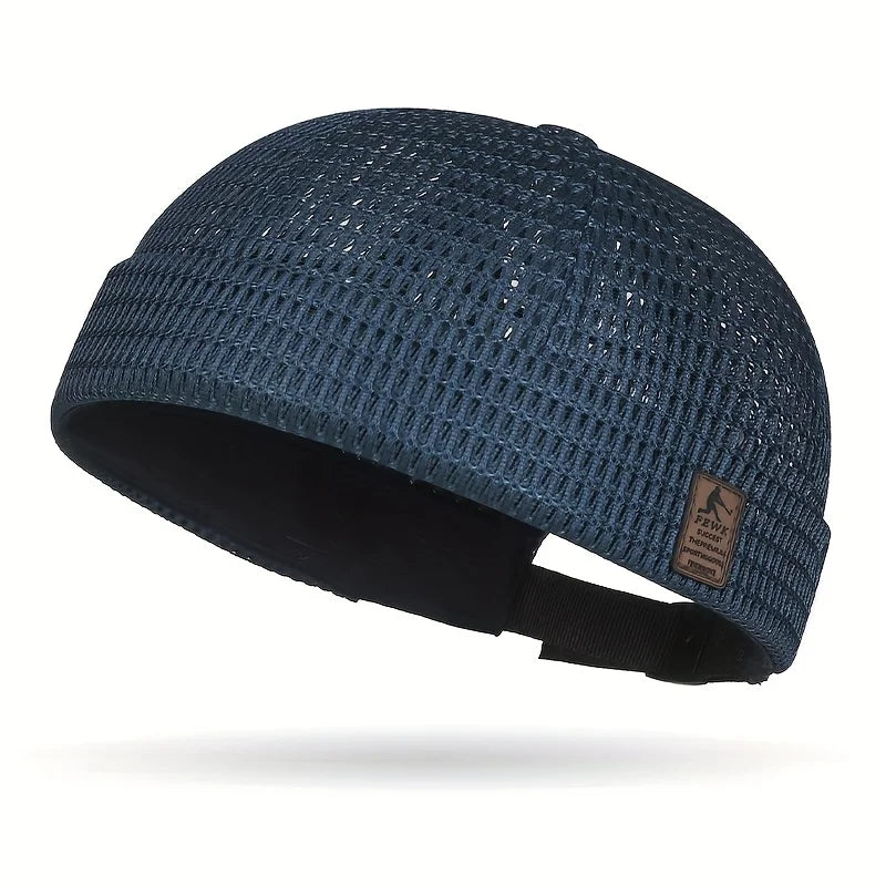 Mesh breathable brimless melon skin hat