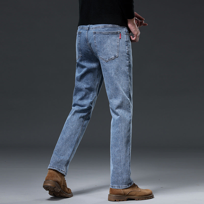 Straight Leg Denim Pants for Men