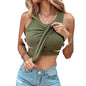 Womens Built-in Bra Cotton Tank Top