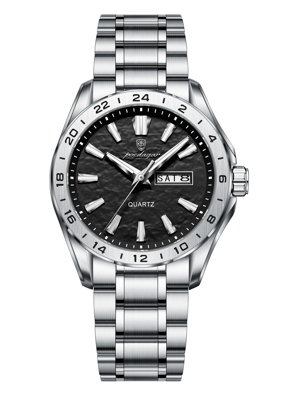 Men's Waterproof Quartz Watch with Dual Calendar