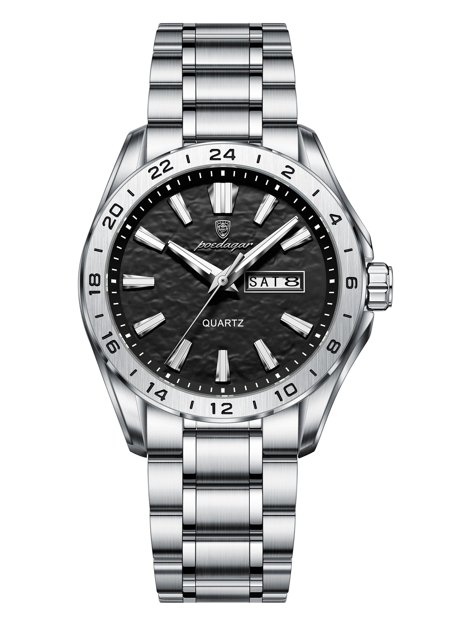 Men's Waterproof Quartz Watch with Dual Calendar