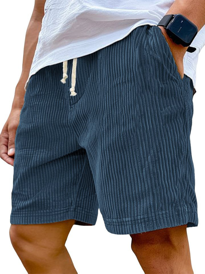 Mens Retro Corduroy Casual Shorts