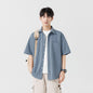 Mens Summer Ice Silk Shirt Jacket