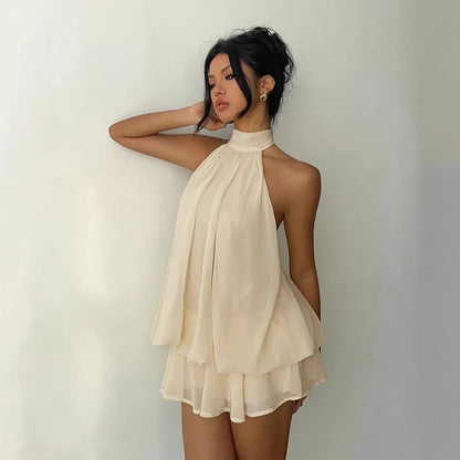 Halter Neck Backless Summer Dress