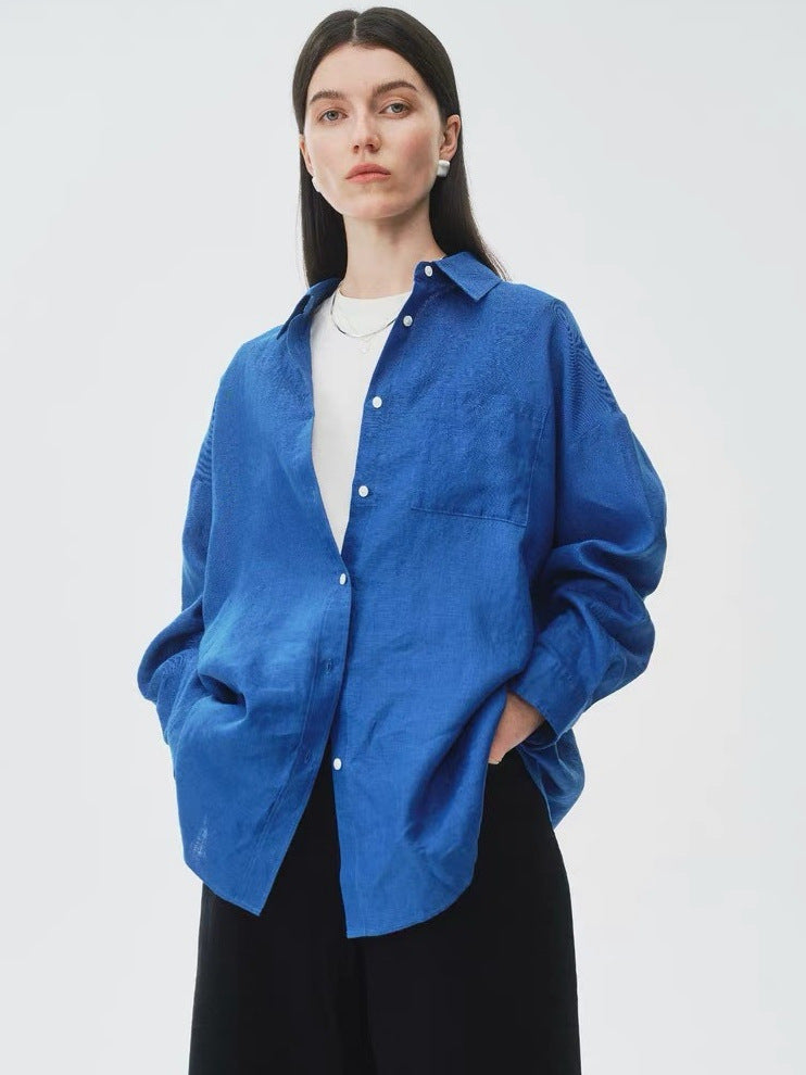 Linen Long Sleeve Shirt for Women