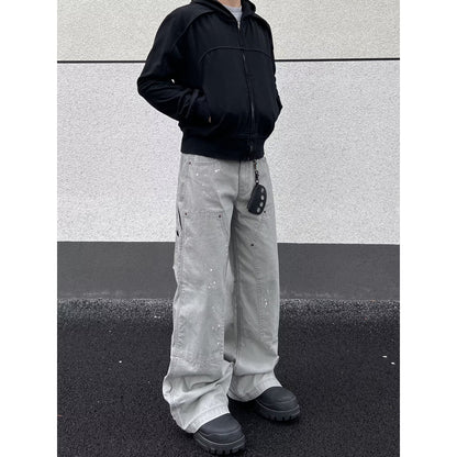 Retro Camouflage Denim Pants