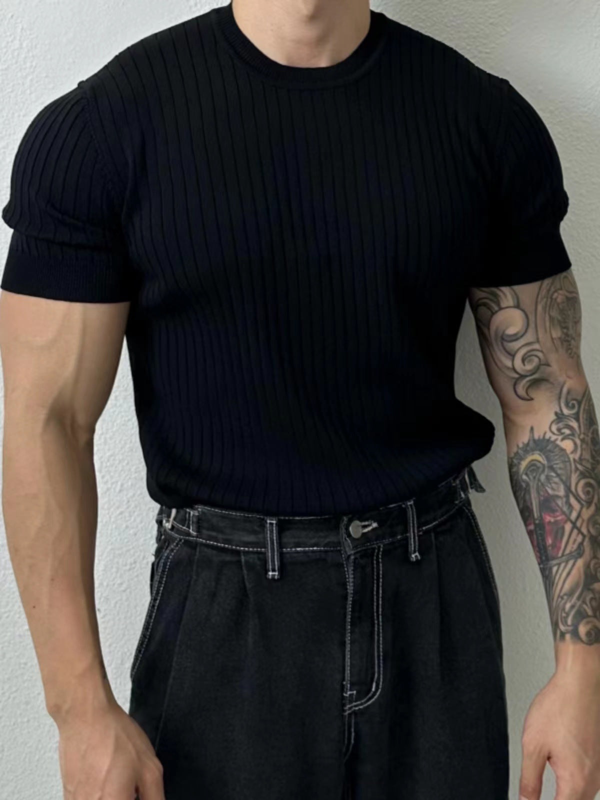 Mens Breathable Knit T-shirt