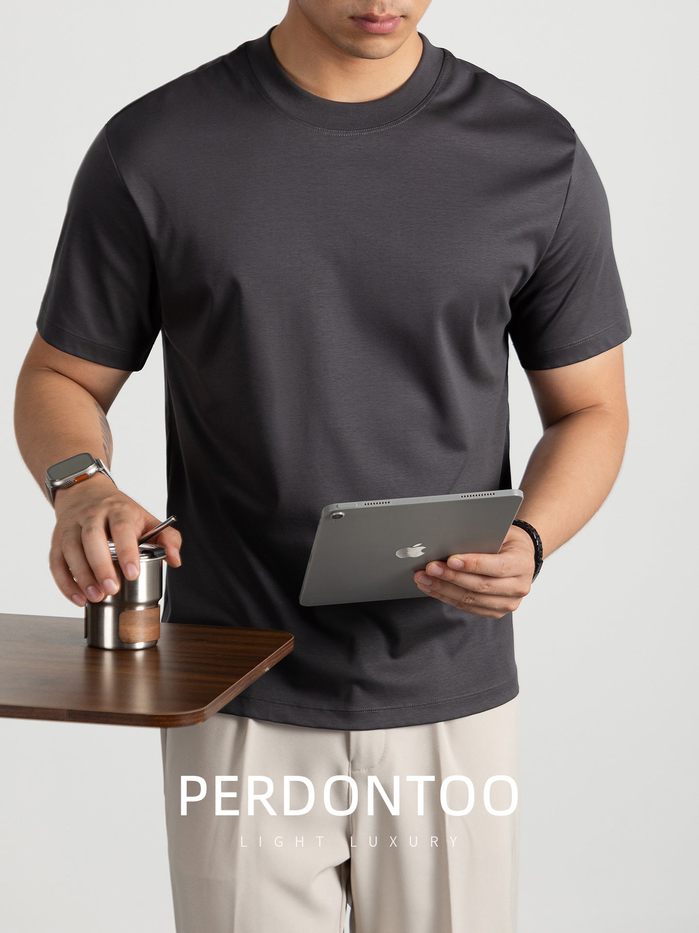 Men's Cool-Feeling Cotton Short Sleeve T-Shirt
