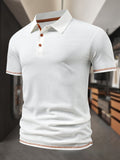 Mens Jacquard Ice Silk Polo Shirt