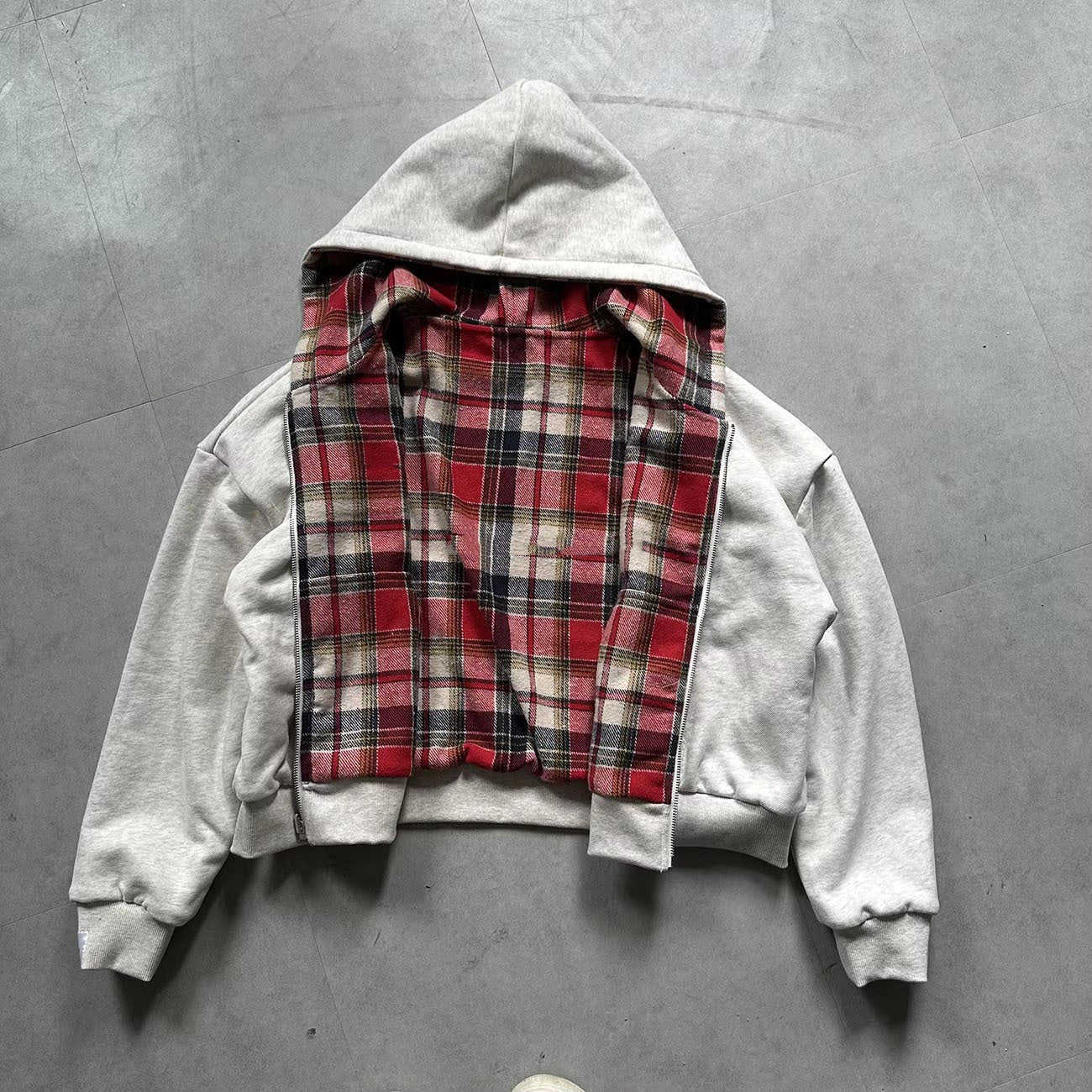 Reversible Spliced Hooded Jacket for Men