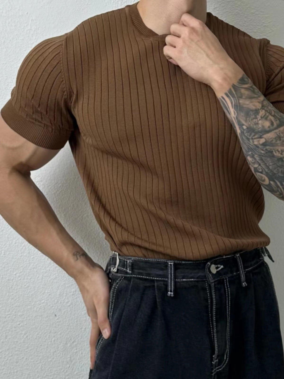 Mens Breathable Knit T-shirt