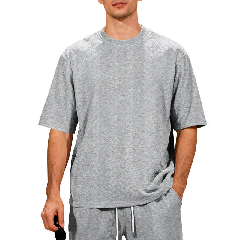 Heavyweight Jacquard Knit T-Shirt