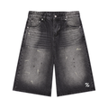 Men’s Vintage Wash Wide Leg Denim Shorts