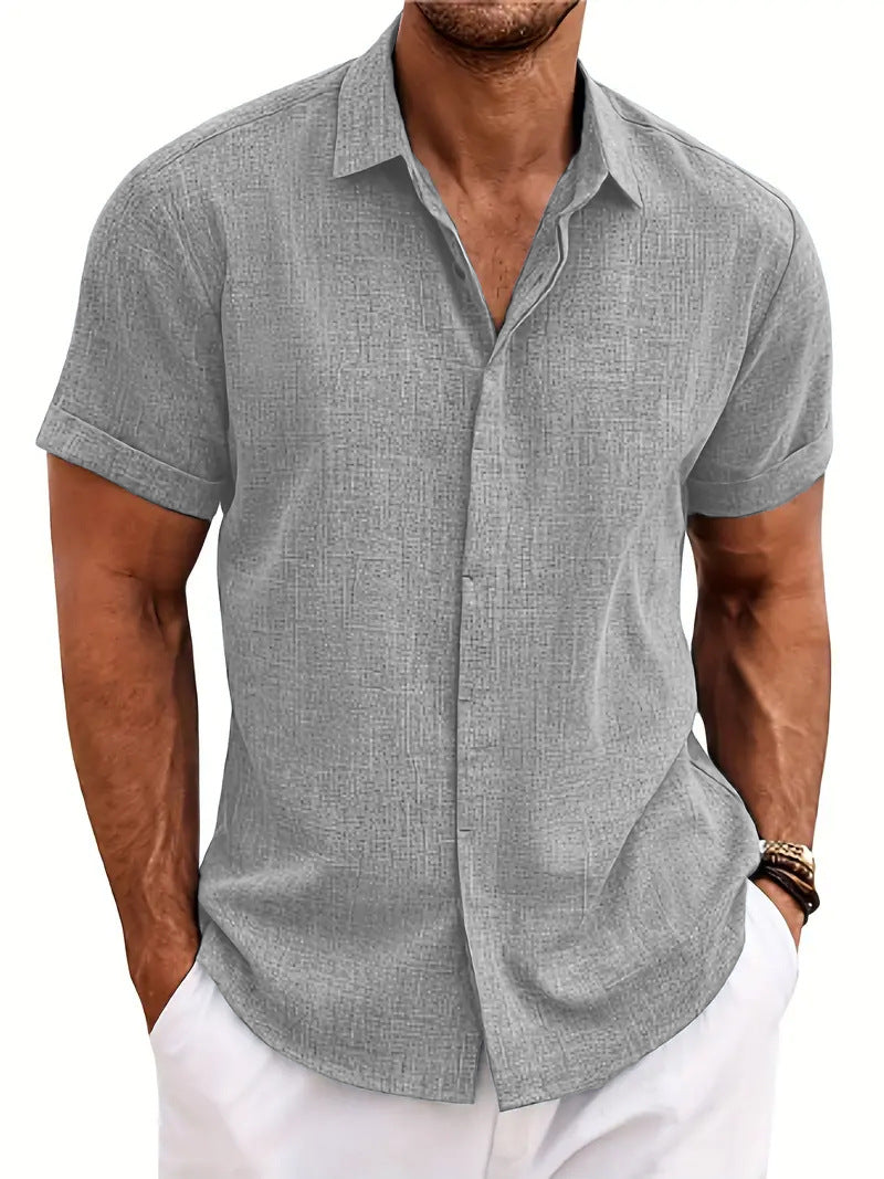 Mens 3D Printed Lapel Shirt