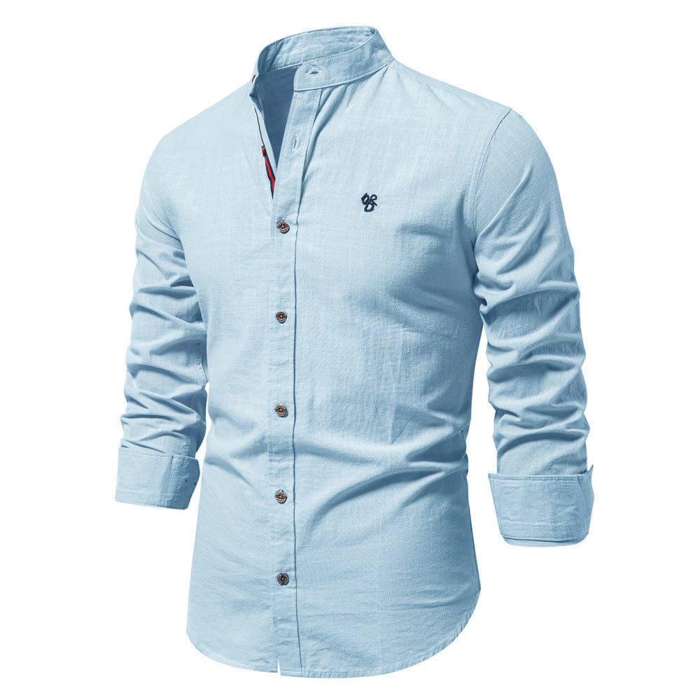 Mens Cotton Long Sleeve Casual Shirt