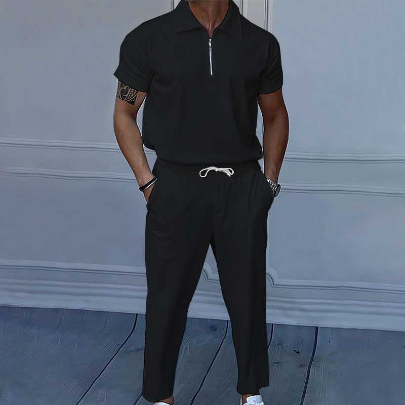 plus size men's solid color suit