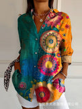 Womens Loose Fit Satin Shirt