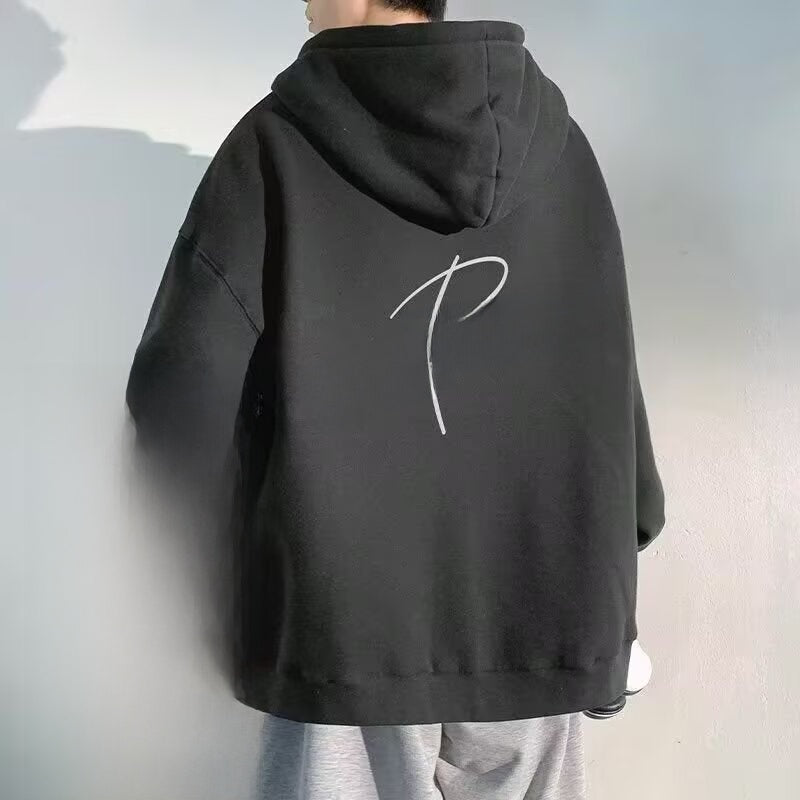 Hooded sweatshirt cardigan