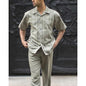 Spring and summer casual beach-style shirt set