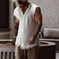 Cotton Linen Sleeveless Vest