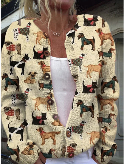 3D Digital Print Cardigan Sweatshirt Jacket