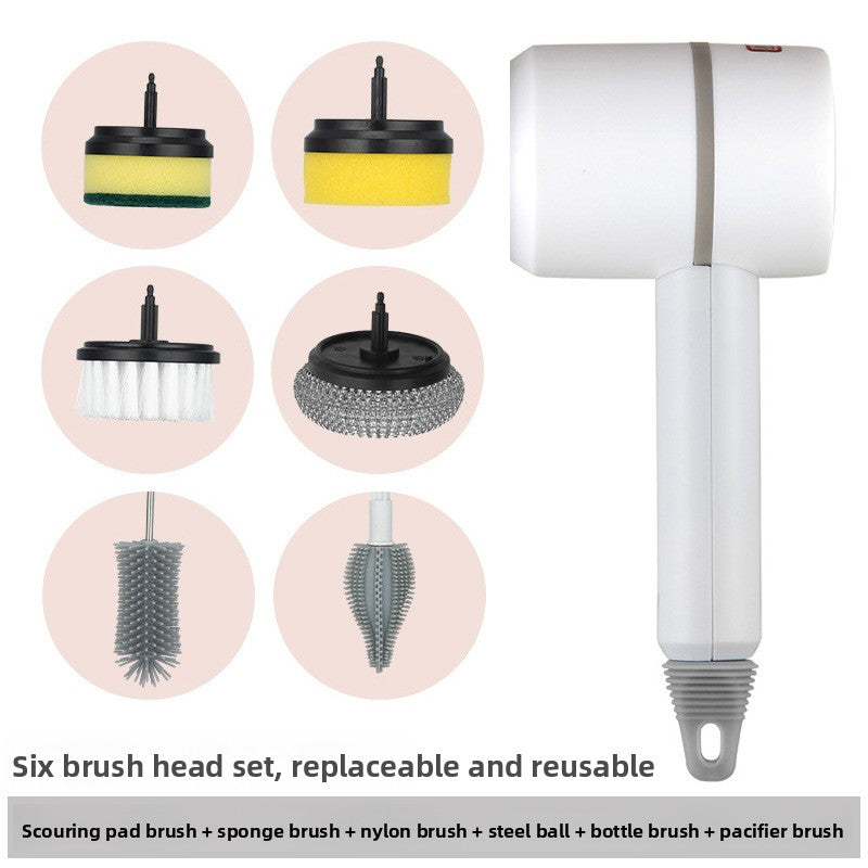 Multifunctional Electric Cleaning Brush with Interchangeable Heads