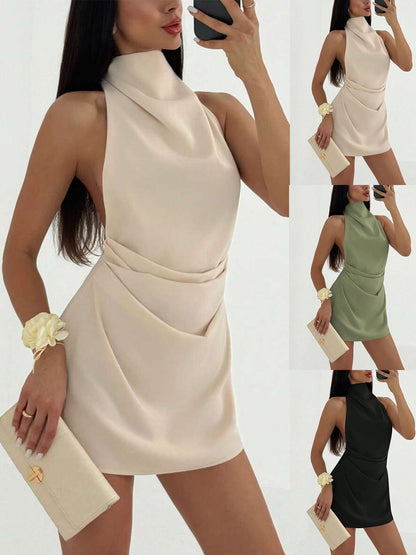 Backless Halter Neck Party Dress