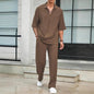Men's Short Sleeve Shirt and Trousers Casual Set