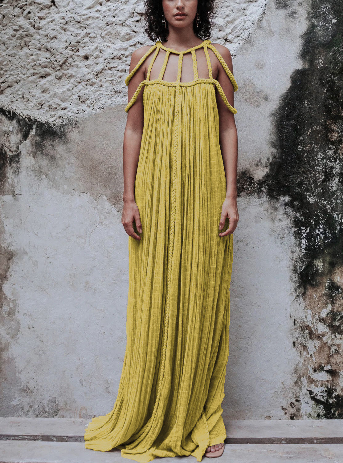 Casual Drawstring A-Line Dress