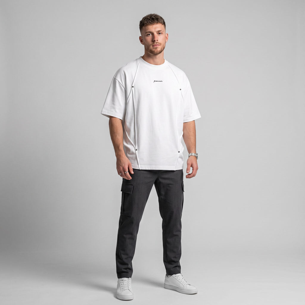 Men's 3D Pleated Short Sleeve T-Shirt