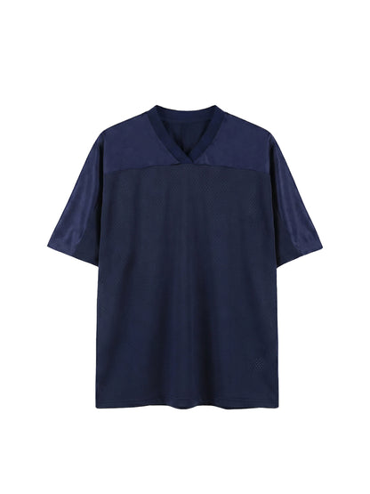 Oversized Mesh V-Neck Soccer Jersey