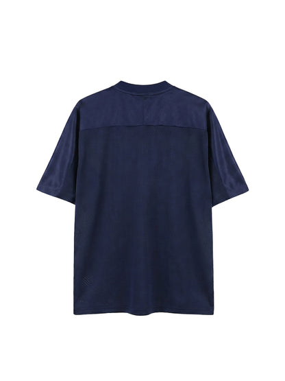 Oversized Mesh V-Neck Soccer Jersey