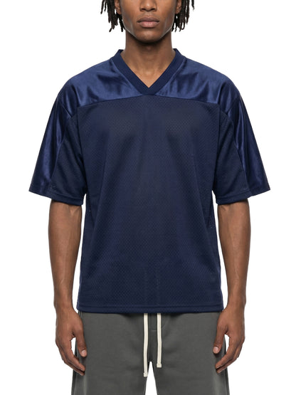 Oversized Mesh V-Neck Soccer Jersey